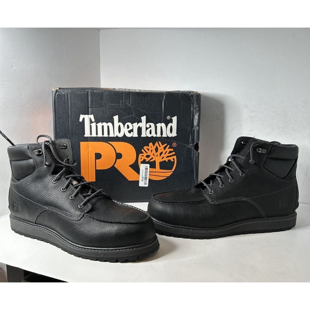 Timberland Pro Men's Irvine Wedge Black 6" Alloy‎ Toe Work Boot A44WN New Sz 15